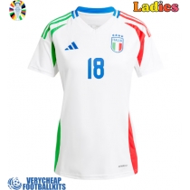 Italy Nicolo Barella #18 Replica Away Shirt Ladies Euro 2024 Short Sleeve